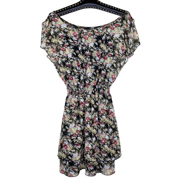 Express Floral Print Off Shoulder Mini Dress XS - Picture 1 of 11